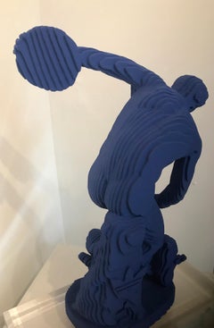 Daniele Fortuna, Disco Team, 2018, wood and acrylic base