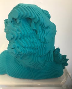 Daniele Fortuna, Flowers Power, 2018, wood, acrylic paint, acrylic base