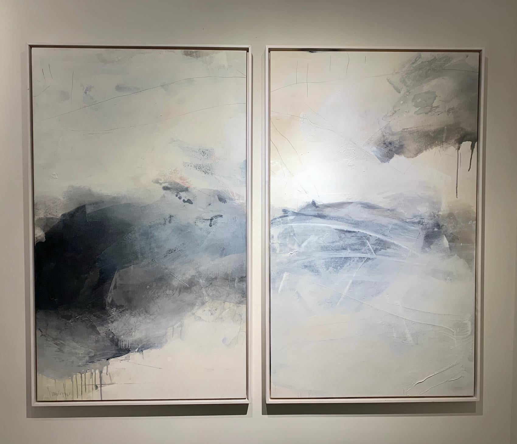 $ 8,500 is for each piece, the diptych framed with a floating frame is double the size and it is for sale at $ 15,000