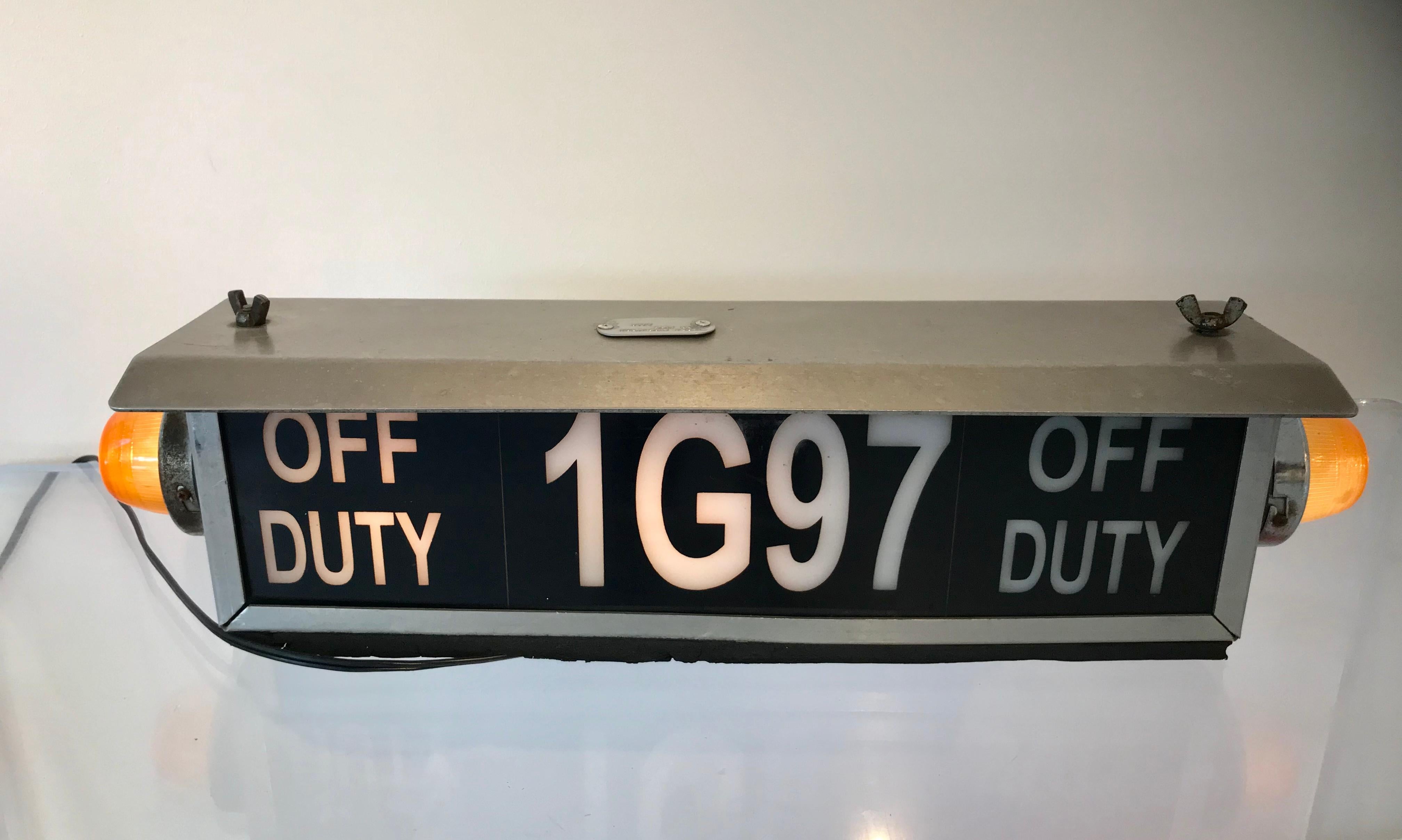 Carlo Sampietro, Off Duty, Vintage Real Taxi Lamp, 2014,  1G97