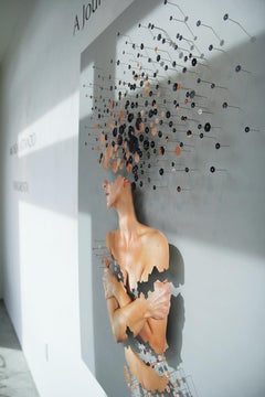 Fragmenta 14, 2018 Photographic PVC cut, on nickel-plated steel pins