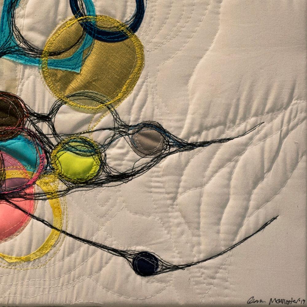 Take Me Home, 2015, fabric and thread tapestry, by Erin McAllister 1