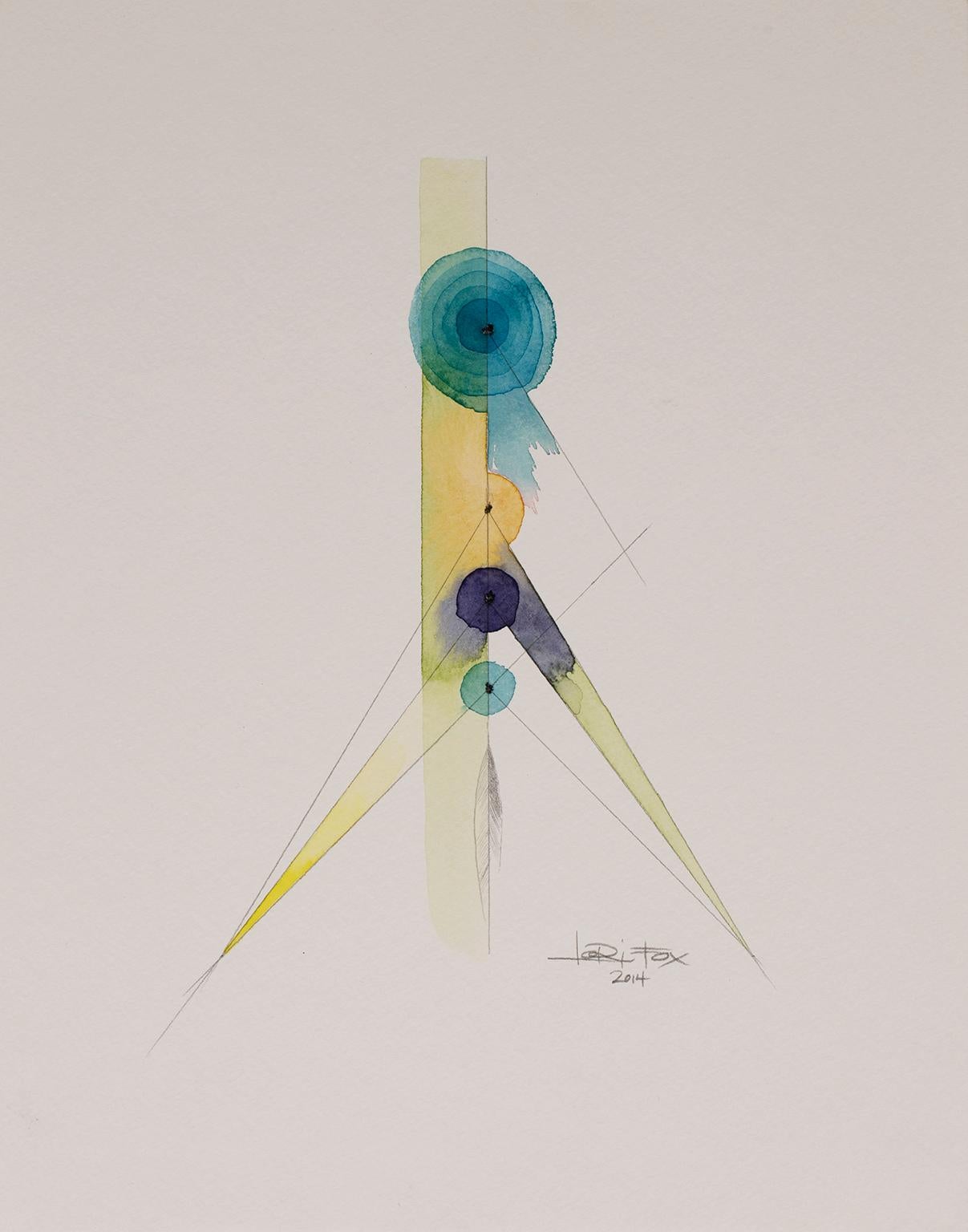 Totem 2.002, 2014 by Lori Fox
Watercolor and graphite on paper
Orginal from the Totem series.
14 x 11 inch unframed.
Framed size is 15.25 x 12.25 x 1.75 inch (ask about framed price)

Totem:  An object as an emblem of revered symbol.

In this second