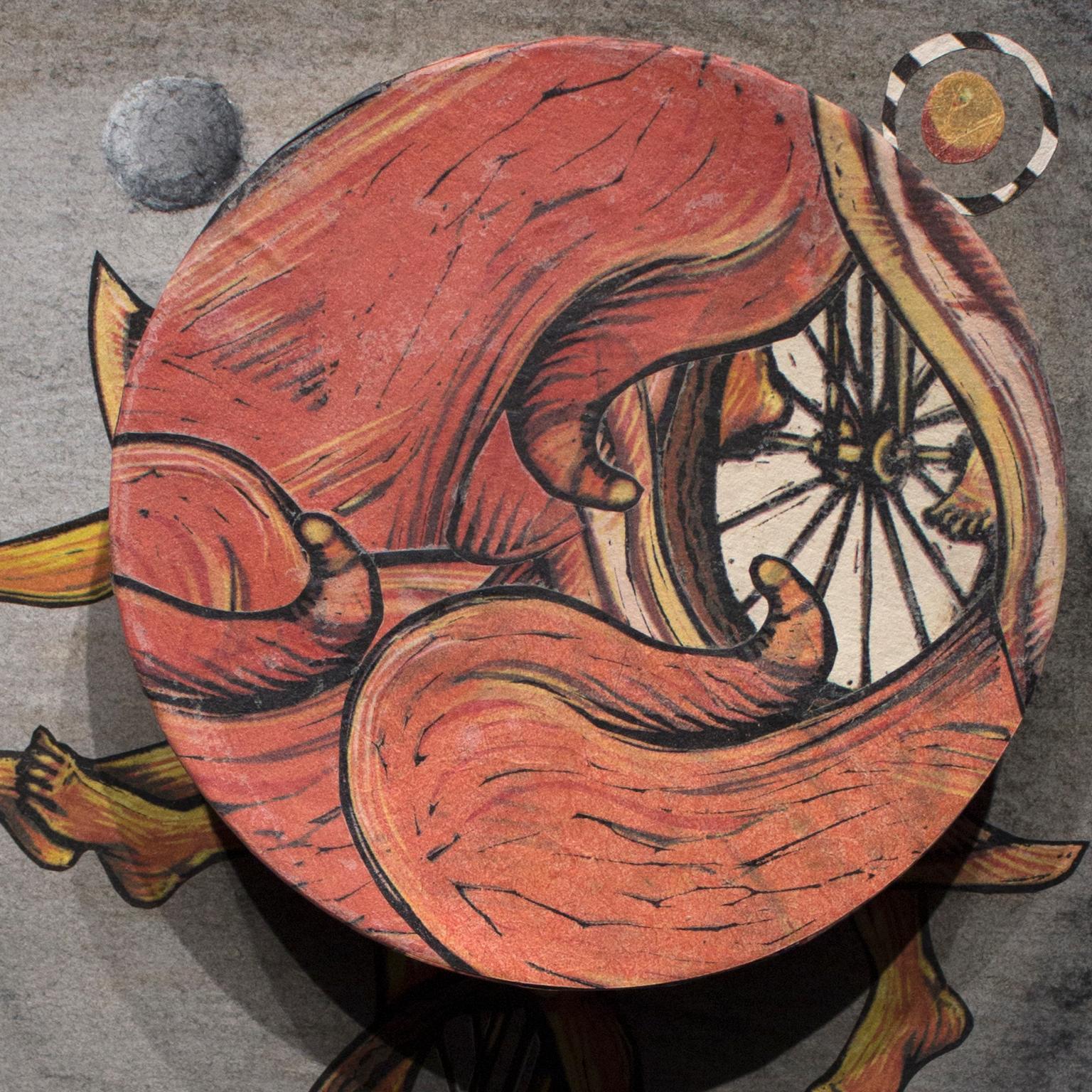 Try Not to Fall, Just Go II. Surrealism with a spinning wheel by Courtney Googe 2