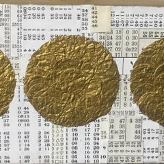 Everybody Loves Gold, Contemporary abstract collage, paper & gold foil on board