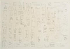 Every Beauty Product I Used Today 1 by Courtney Miles. Graphite on paper. Study