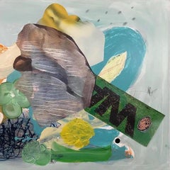 Punk Rock Renegade and the Garden Party by Joey Brock. Abstract collage. Pastel