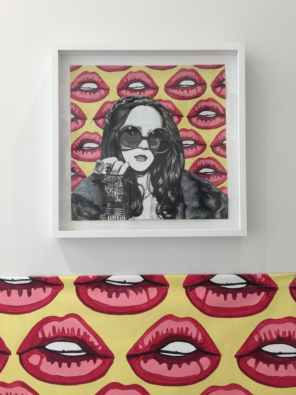 #CourtneyForever - Lips by Courtney Miles. Acrylic on canvas selfie station For Sale 1