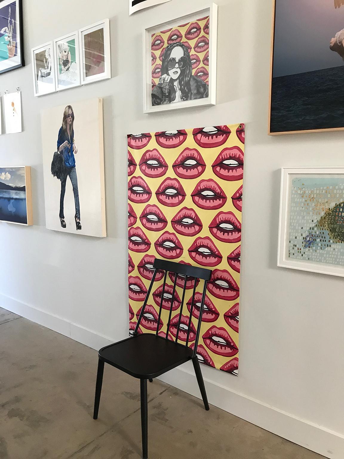 #CourtneyForever - Lips by Courtney Miles. Acrylic on canvas selfie station For Sale 2