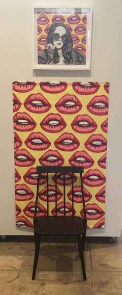 #CourtneyForever - Lips by Courtney Miles. Acrylic on canvas selfie station