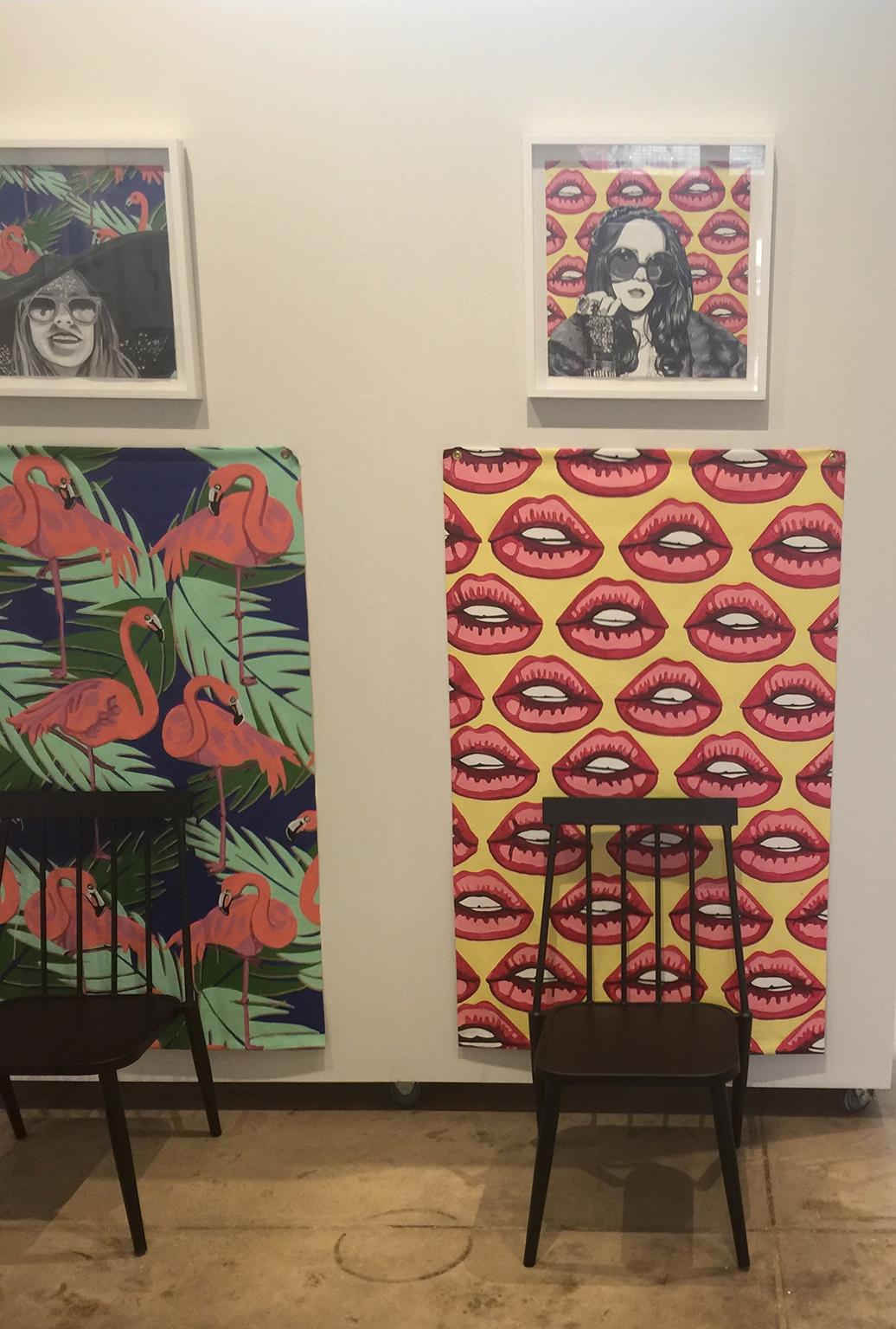 #CourtneyForever - Lips by Courtney Miles. Acrylic on canvas selfie station For Sale 3
