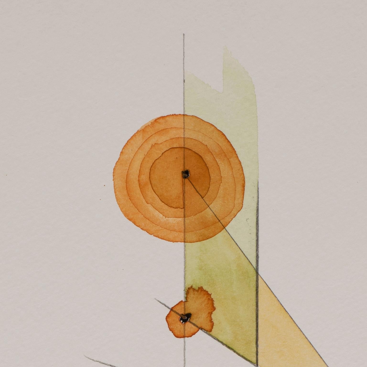 Totem 4.005(1), 2014 by Lori Fox
Watercolor, pencil and oil pastel on paper. 
14 x 11 inch unframed.  
Framed size is 15.25 x 12.25 x 1.75 inch (ask about framed price)

Totem:  An object as an emblem of revered symbol.

In this second installment