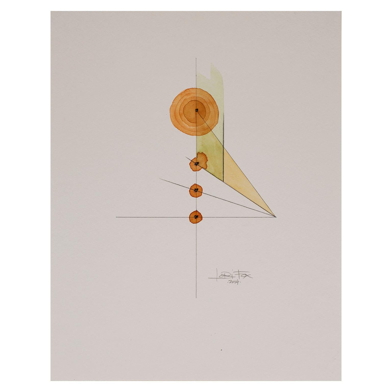 Totem 4.005(1) by Lori Fox. Abstract geometric. Pencil, watercolor & oil pastels For Sale 3
