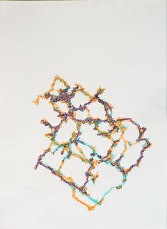 moment by moment by Erin McAllister. Small abstract watercolor ink on paper.