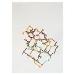 moment by moment by Erin McAllister. Small abstract watercolor ink on paper.