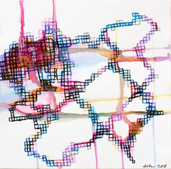 it
s going to be alright.  Abstract watercolor ink squares by Erin McAllister
