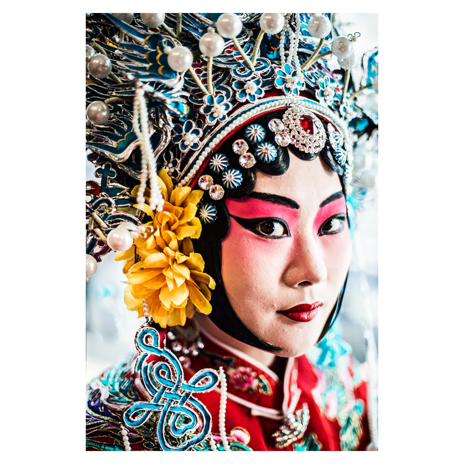 Drunken Beauty by Can Turkyilmaz. Photograph, Chinese opera star. Vibrant colors For Sale 2