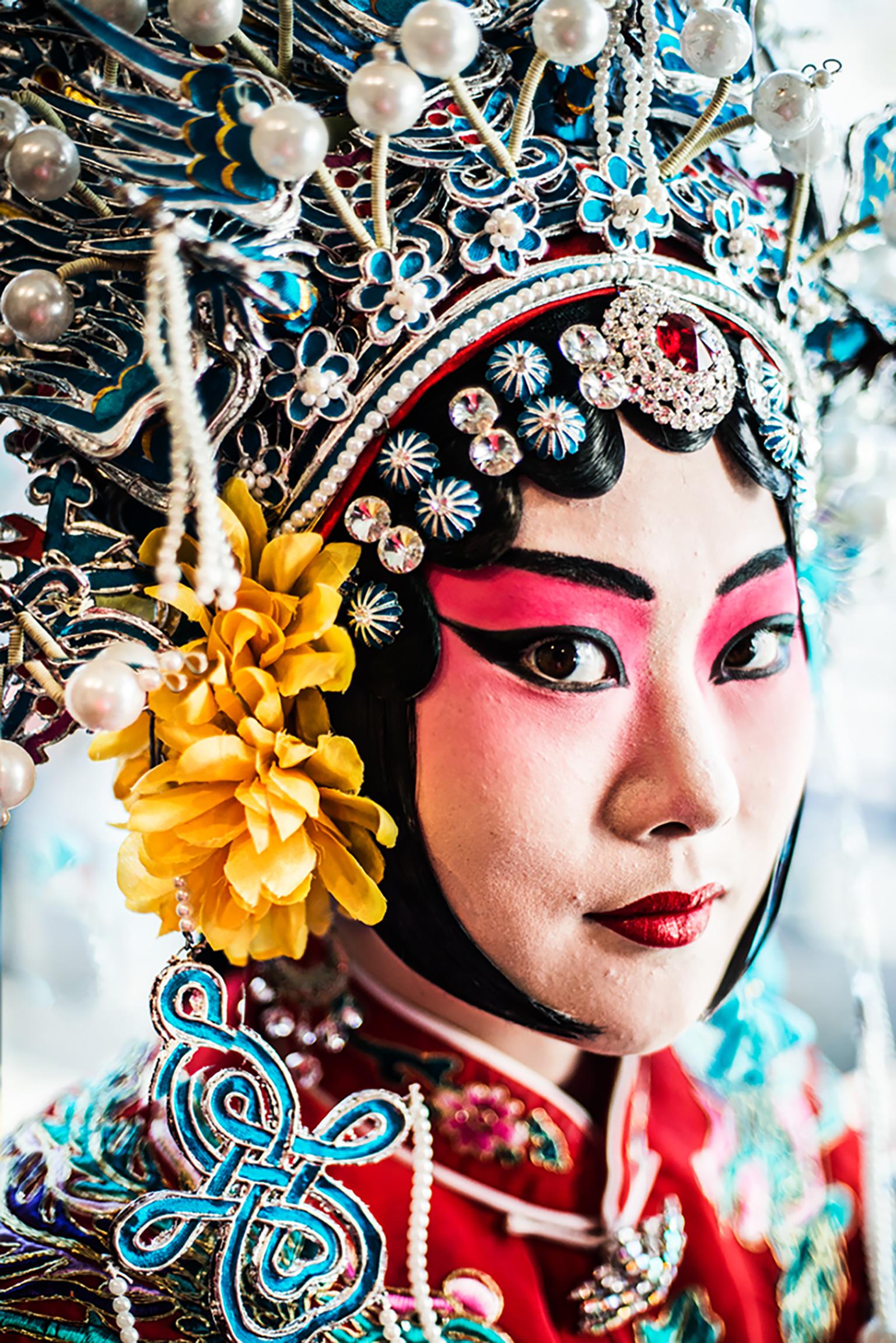 Drunken Beauty by Can Turkyilmaz. Photograph, Chinese opera star. Vibrant colors For Sale 1