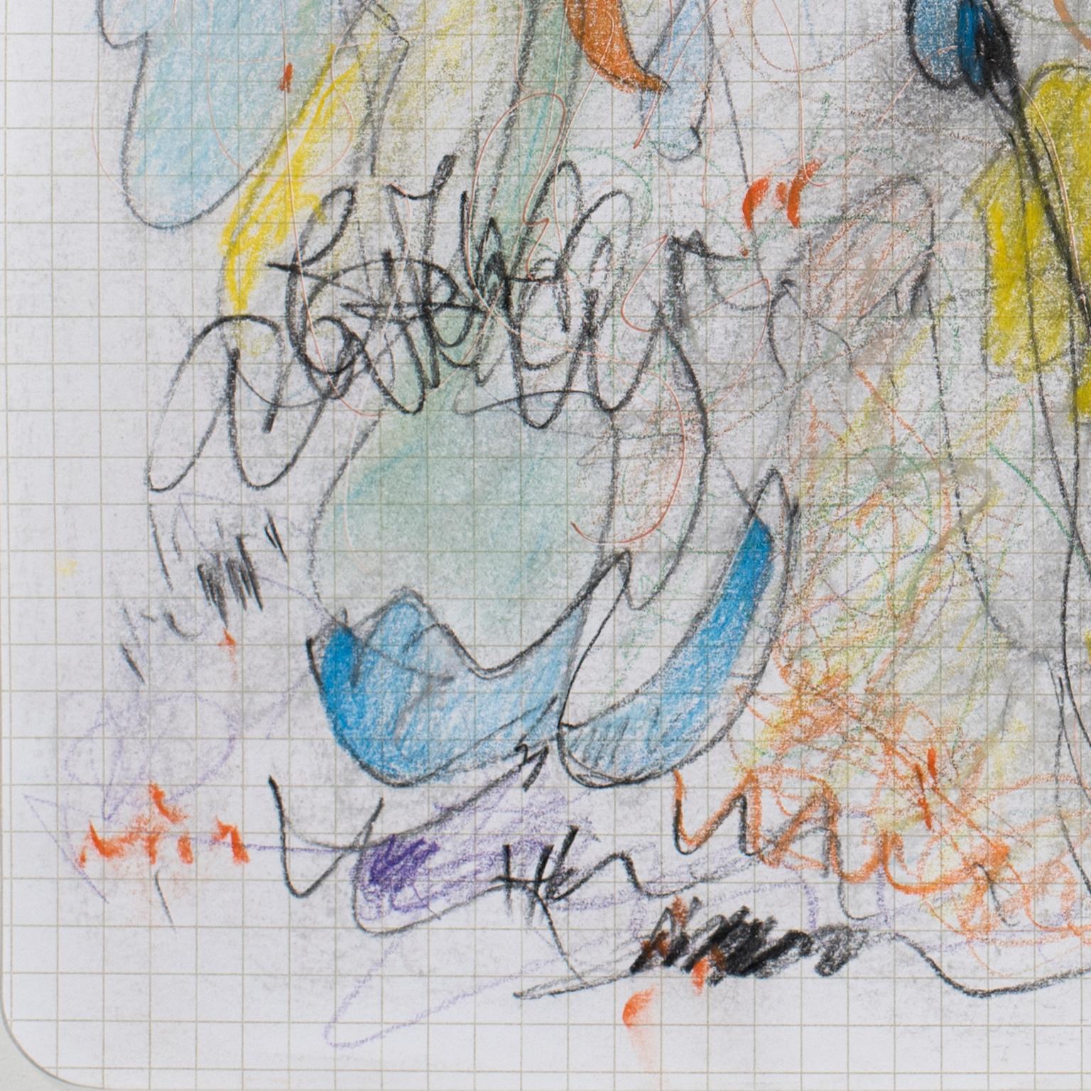 Dancing Objects on Grid by Bang Dang. Abstract study. Red, yellow, blue. For Sale 4