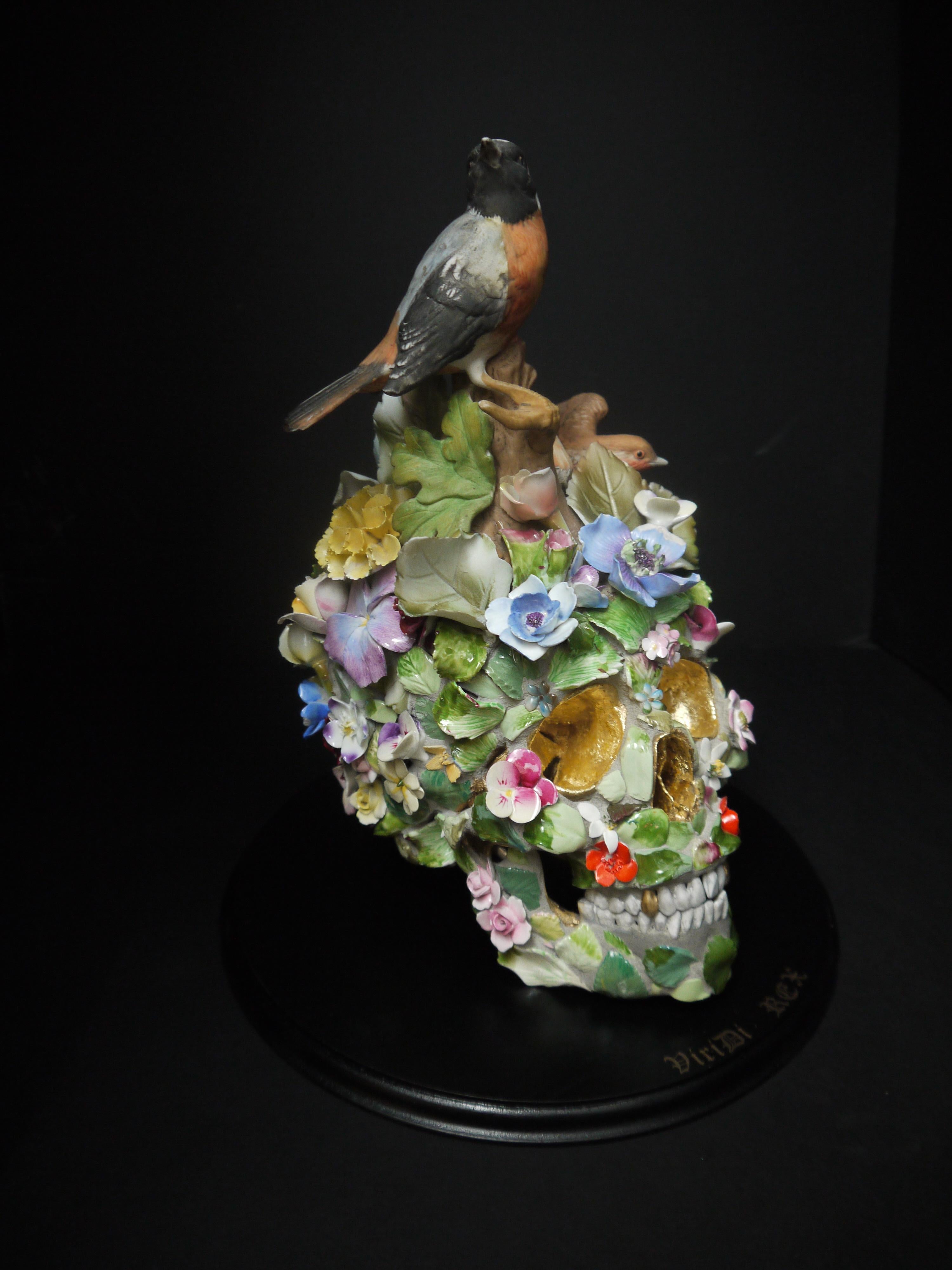 Viridis Rex, Recycled ceramic Sculpture by English Artist Susan Elliott 1