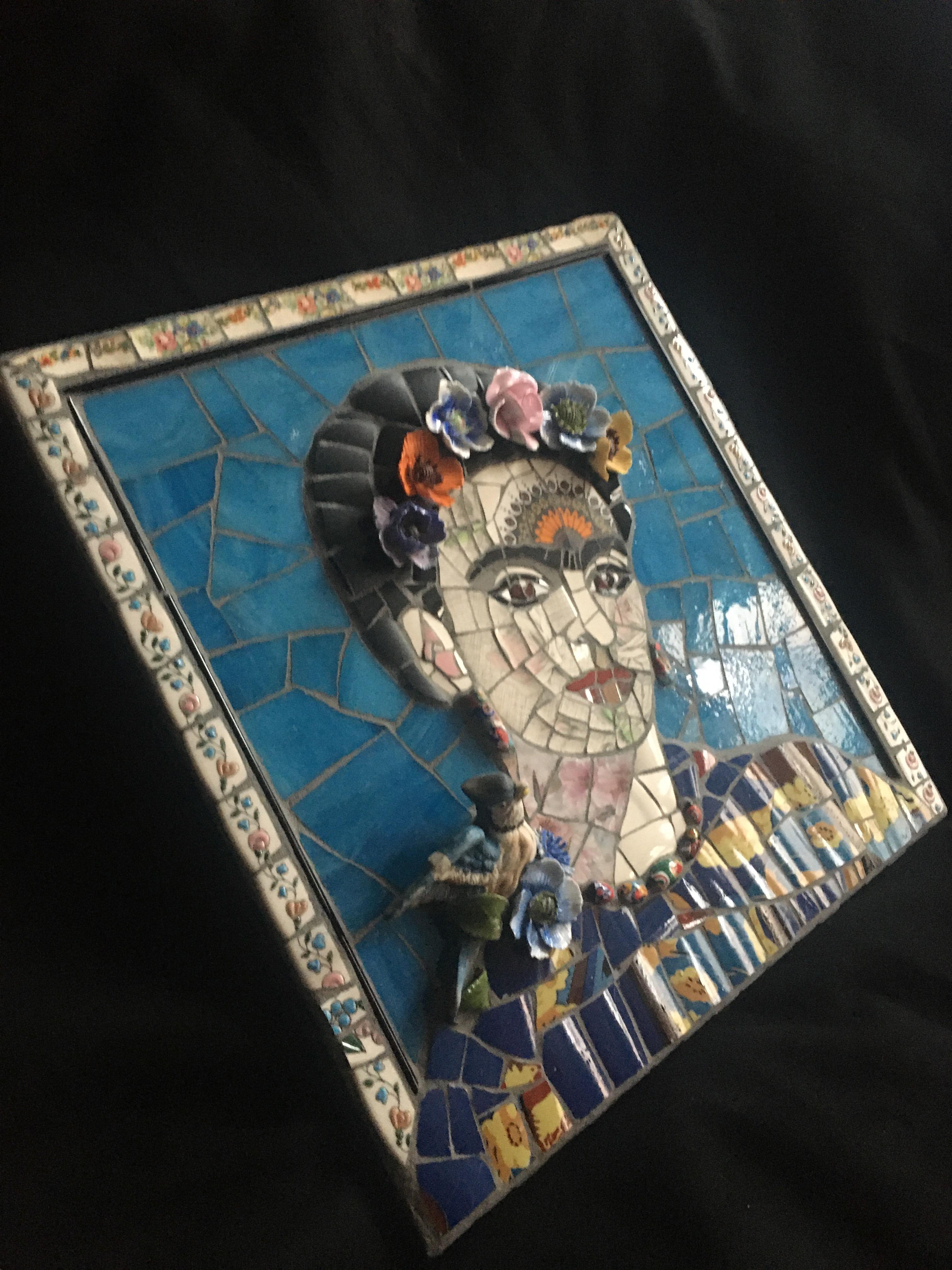 Recycled Ceramic Wall mounted mosaic
By Susan Elliott


Taking inspiration from the cupboards of the nation.
 
Since moving to St Leonards from London, in 1999 Susan Elliott has combed every second hand shop, car boot sale and charity shop for the