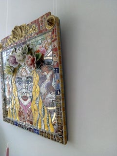 Goddess, Recycled ceramic mosaic by English Artist Susan Elliott