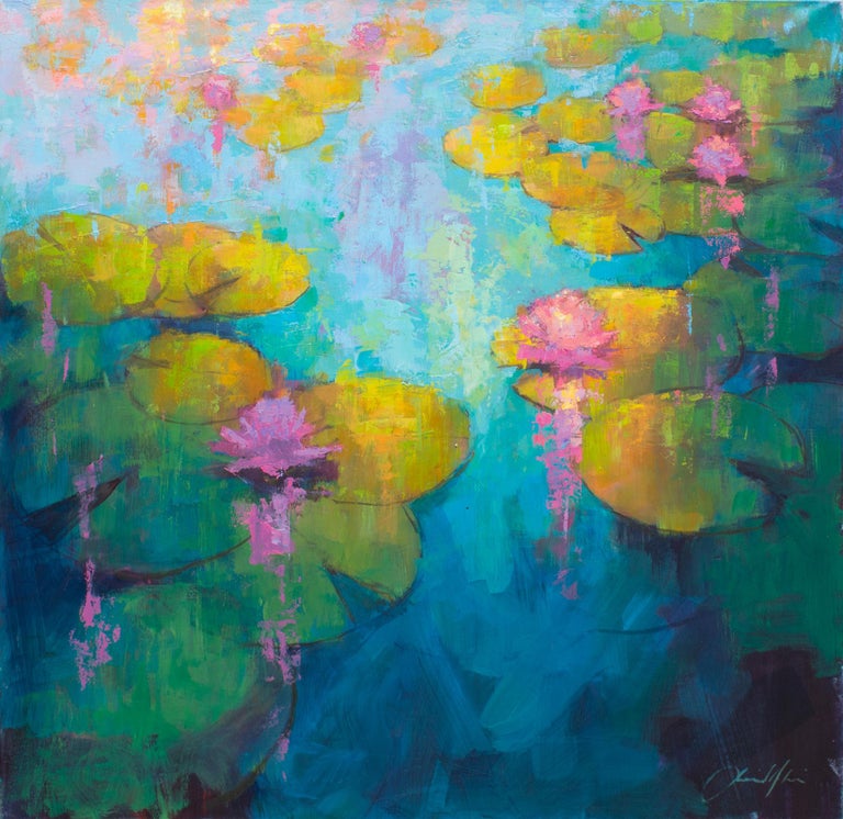 Jamel Akib Landscape Painting - Waterlilies III