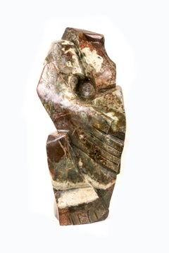 My Hero my Strength. Stone sculpture. Abstract/ figurative carving. Contemporary