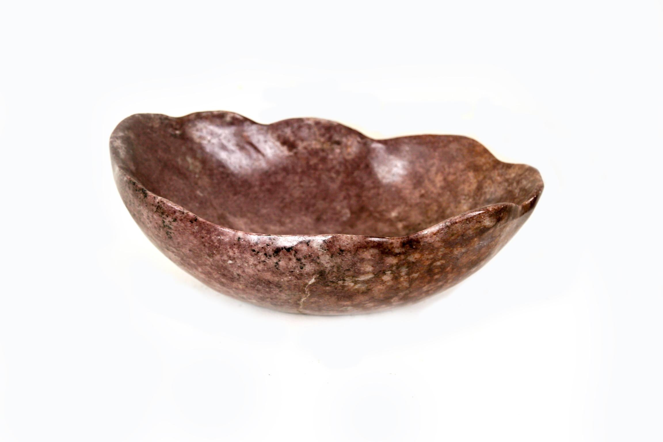 SHAMVA Abstract Sculpture - Bumi. Lepidolite Contemporary stone bowl handcarved. 