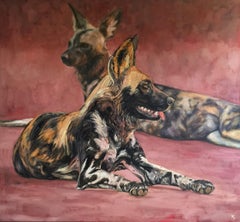 Two Painted Dogs