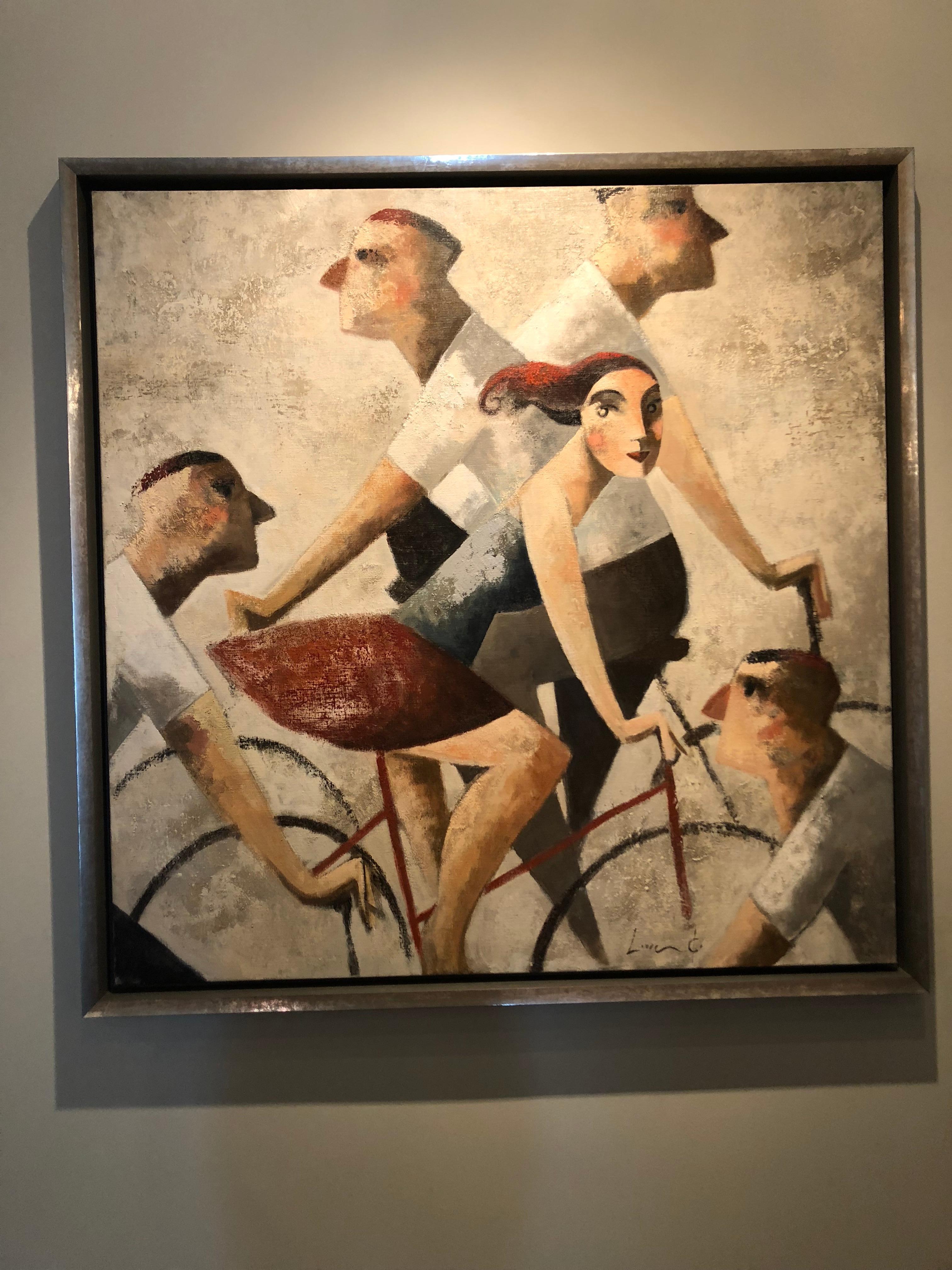 Ciclistas (framed) For Sale 1