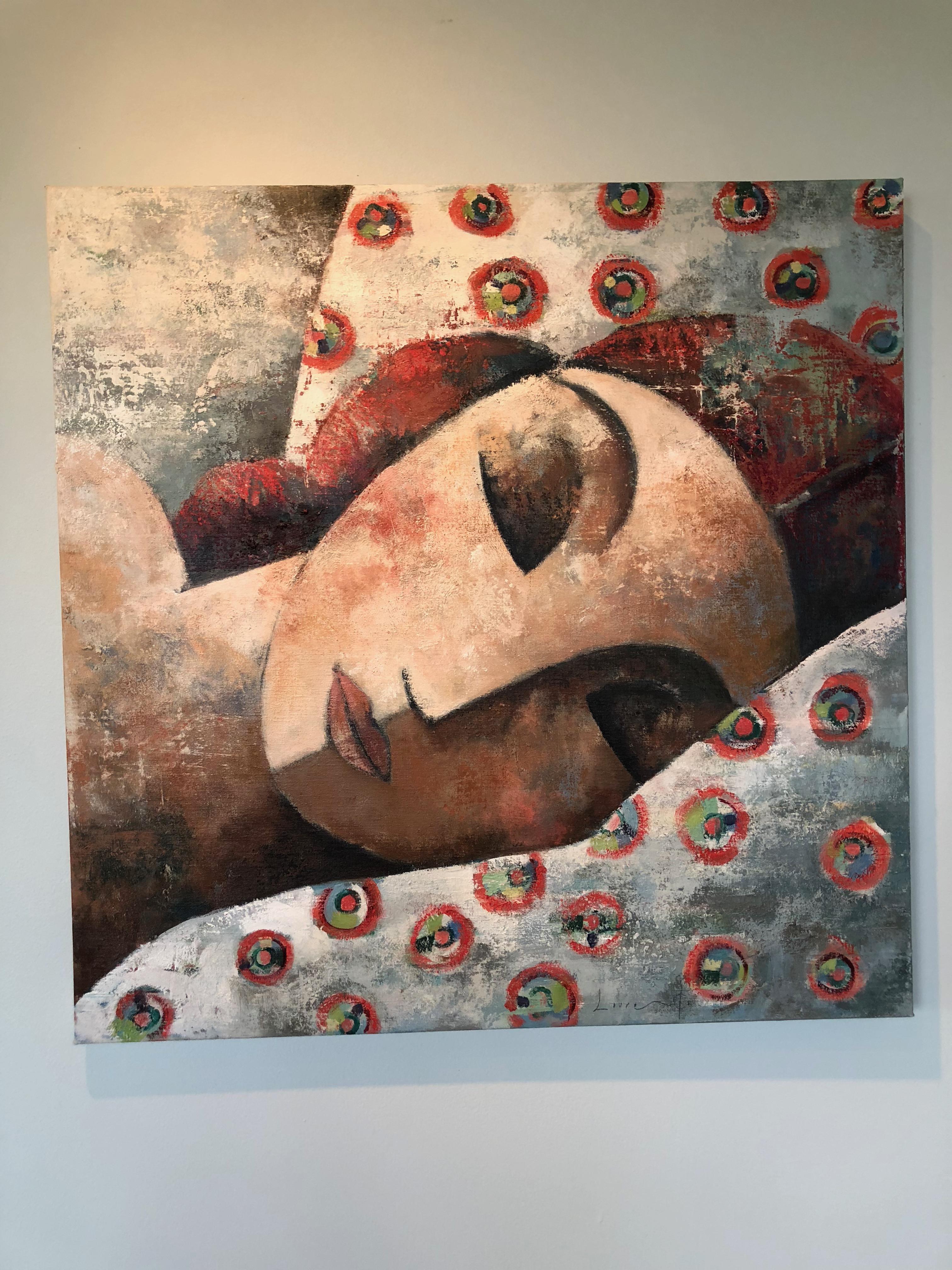 Reveuse - Modern Painting by Didier Lourenço