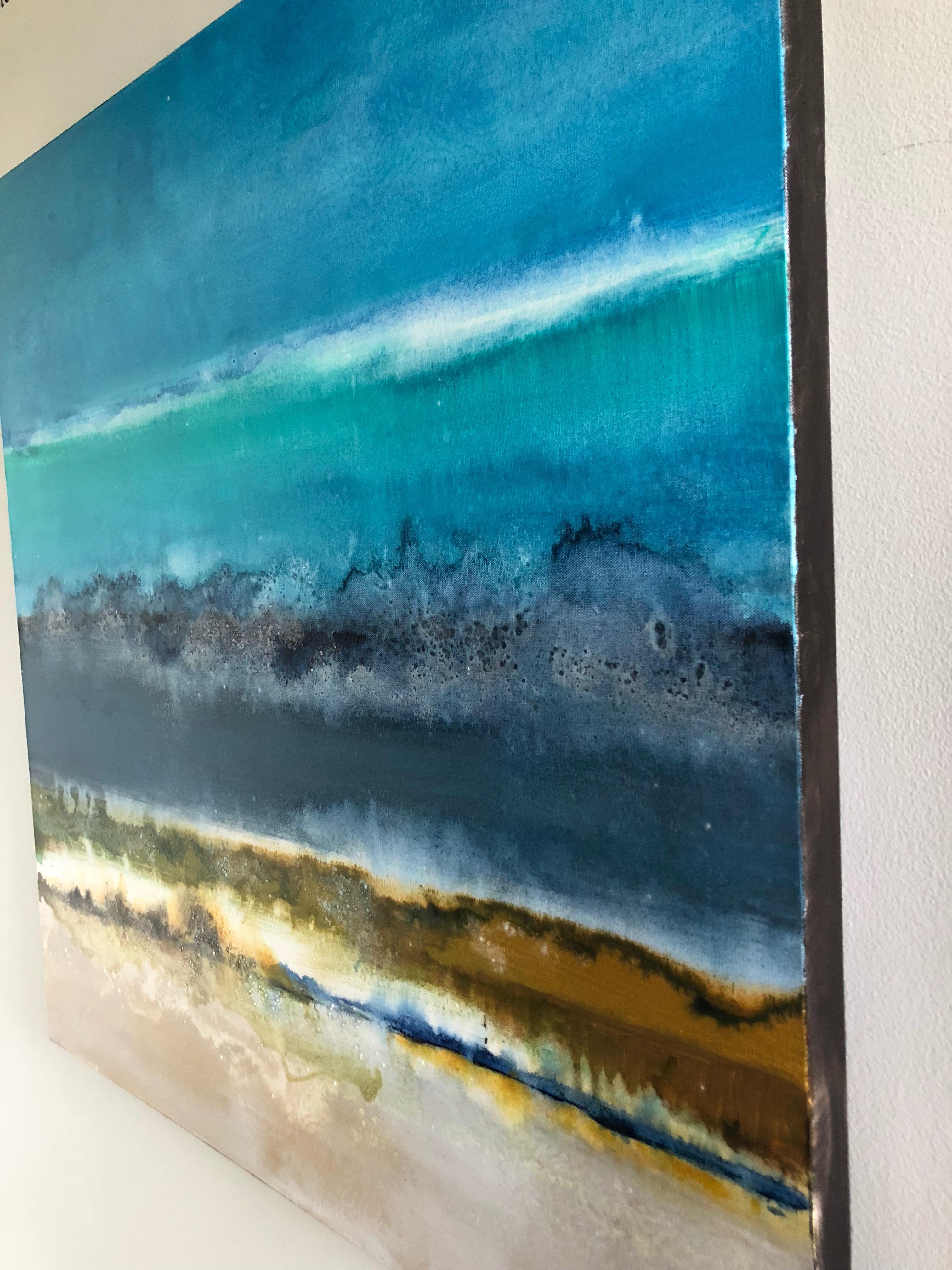Blue Horizon  - Abstract Mixed Media Art by Tige Reeve