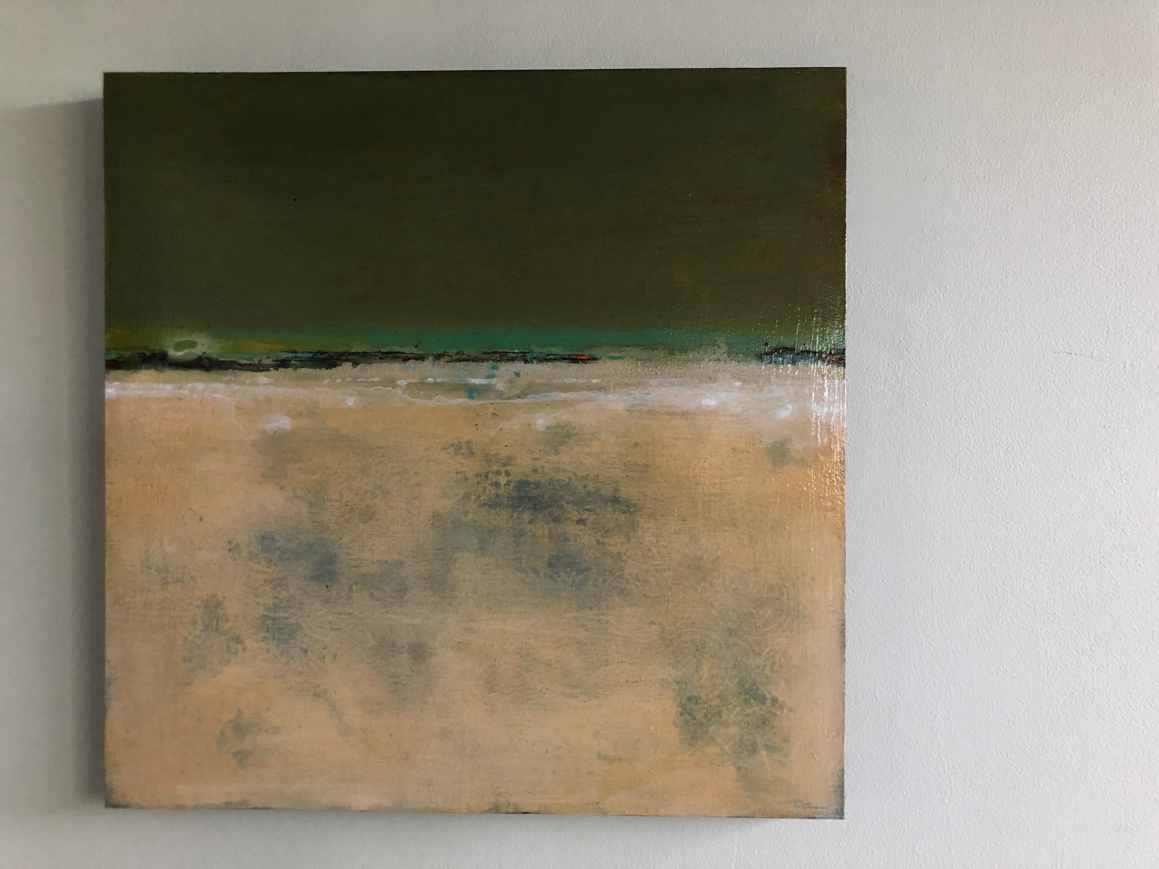 Green Horizon 1 - Abstract Mixed Media Art by Tige Reeve