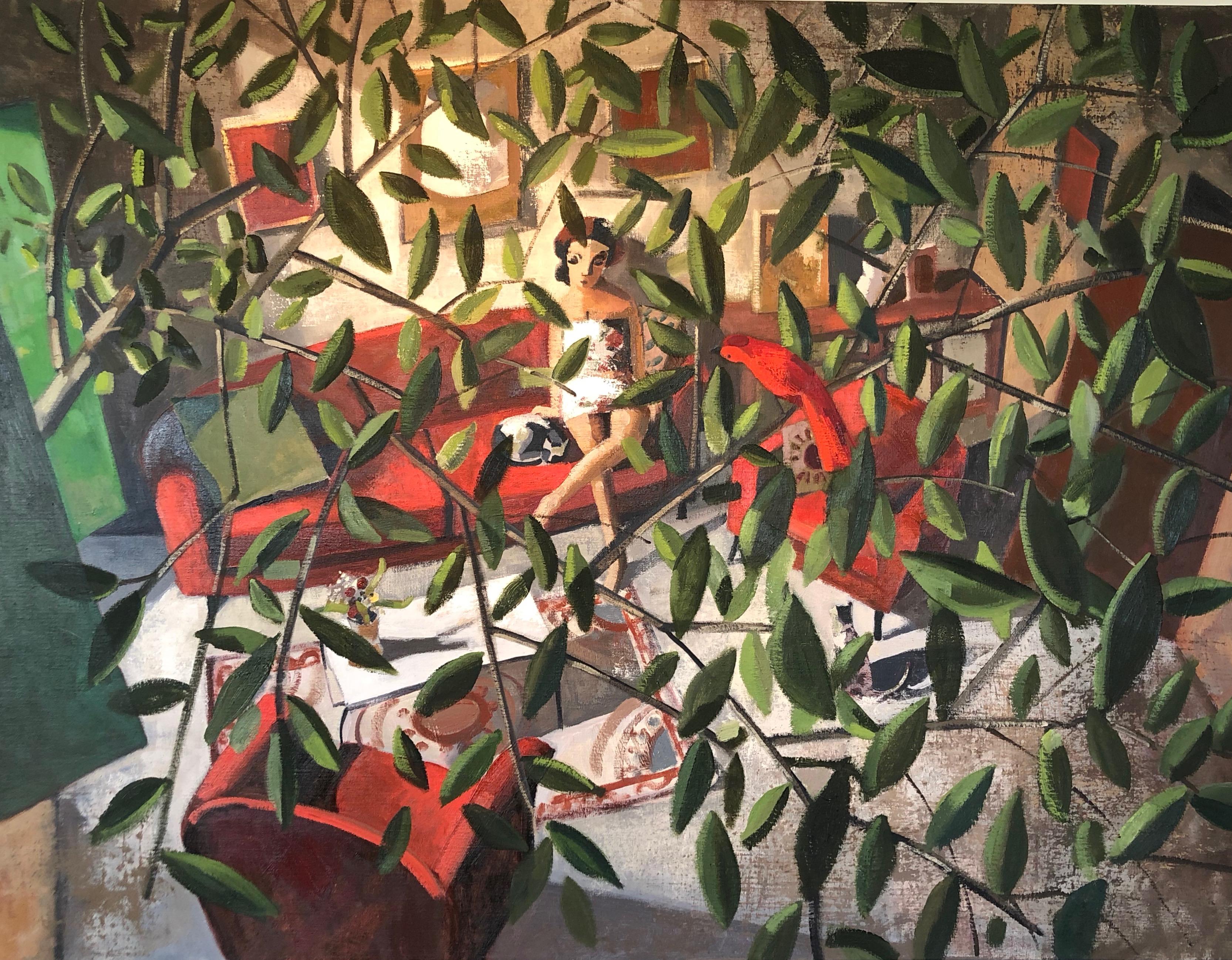 Didier Lourenço Interior Painting - Red Bird