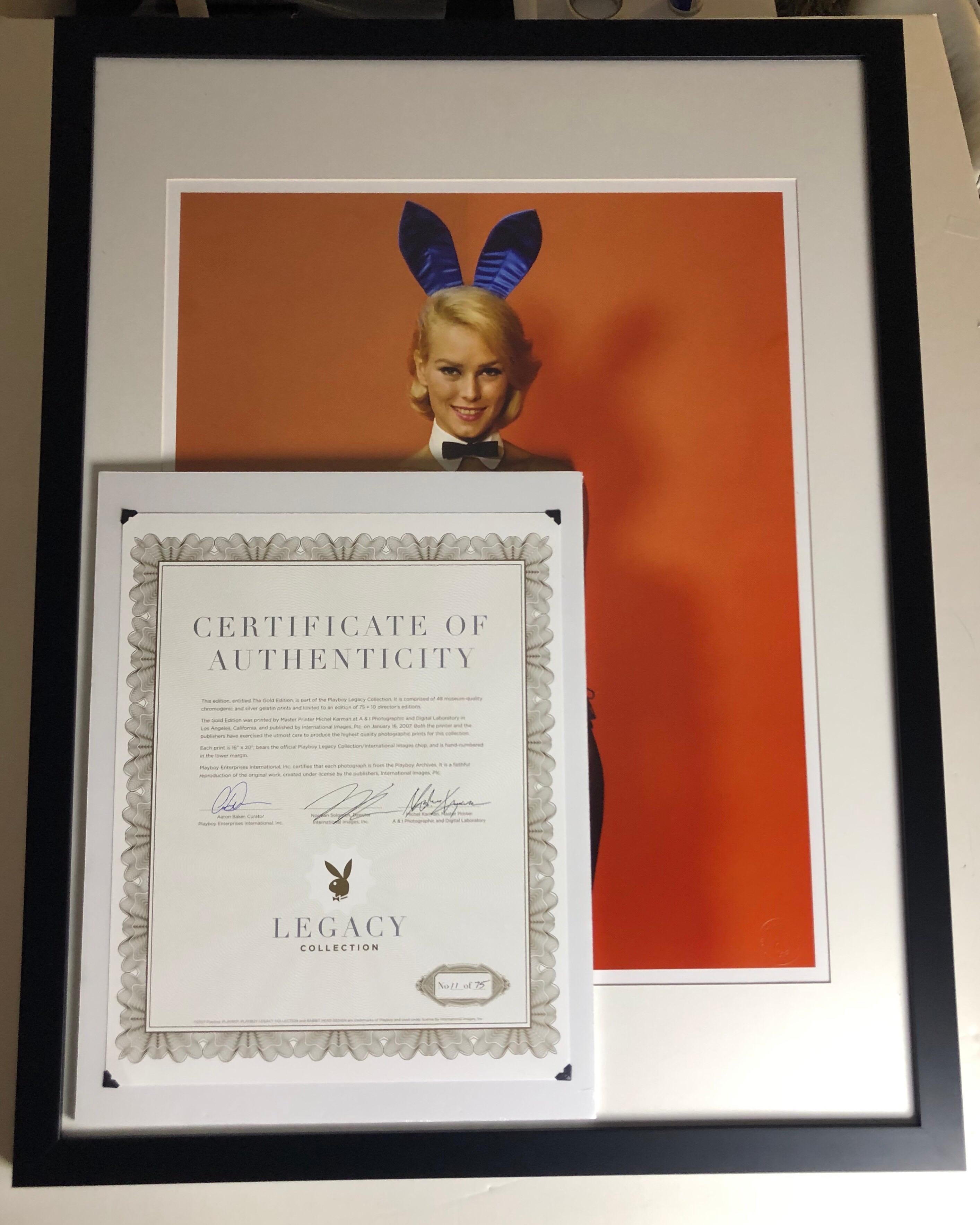 Playboy Legacy Collection “Bunnies Of Chicago” original fine art print featuring Cheryl Vincent. The image was shot in 1964 by renowned photographer, Stan Malinowski and was published in the August 1964 issue of Playboy.  The image was captured in
