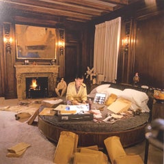Vintage "Hugh Hefner on Round Bed" Original Fine Art Print by Larry Gordon Edt 33 of 75