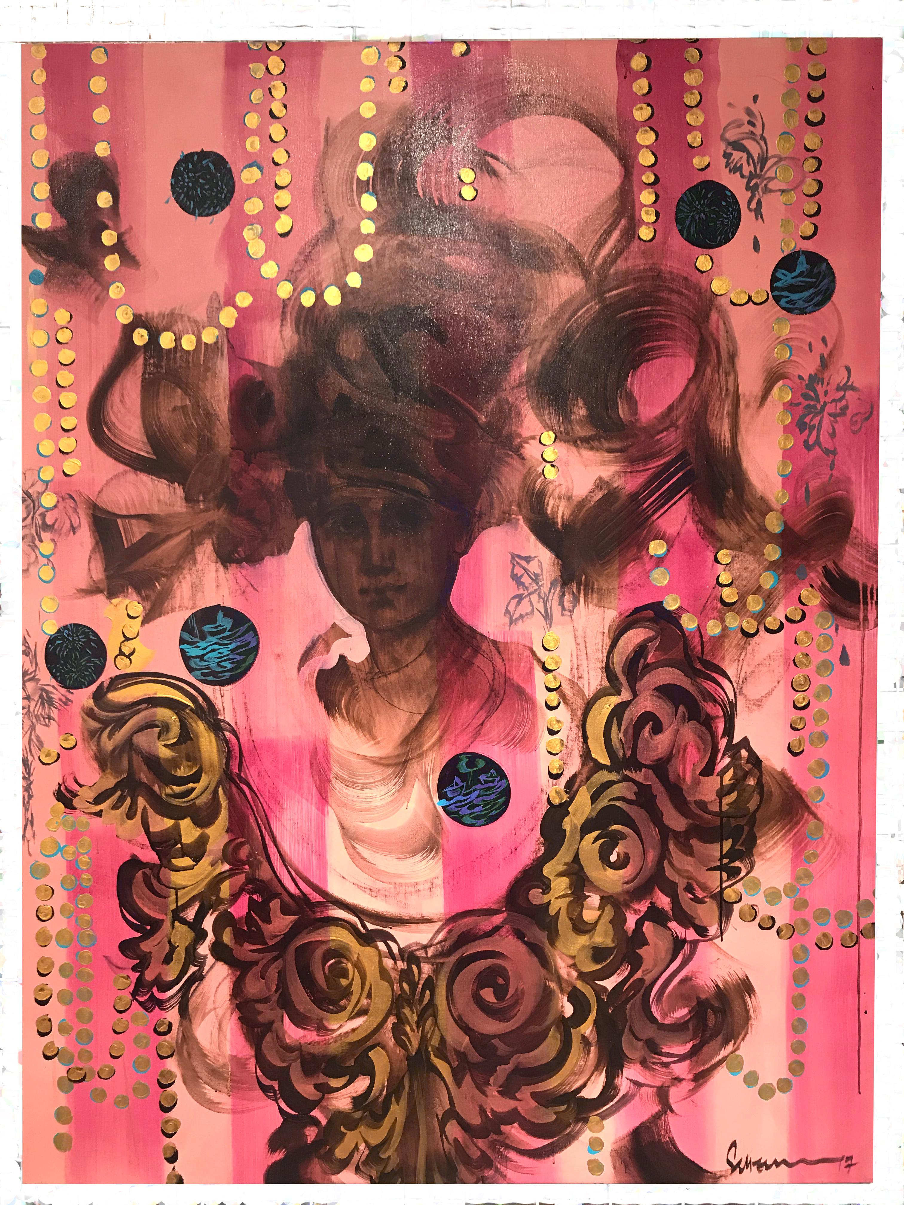 Scherezade Garcia Portrait Painting - Tignon Resistance Collection I 