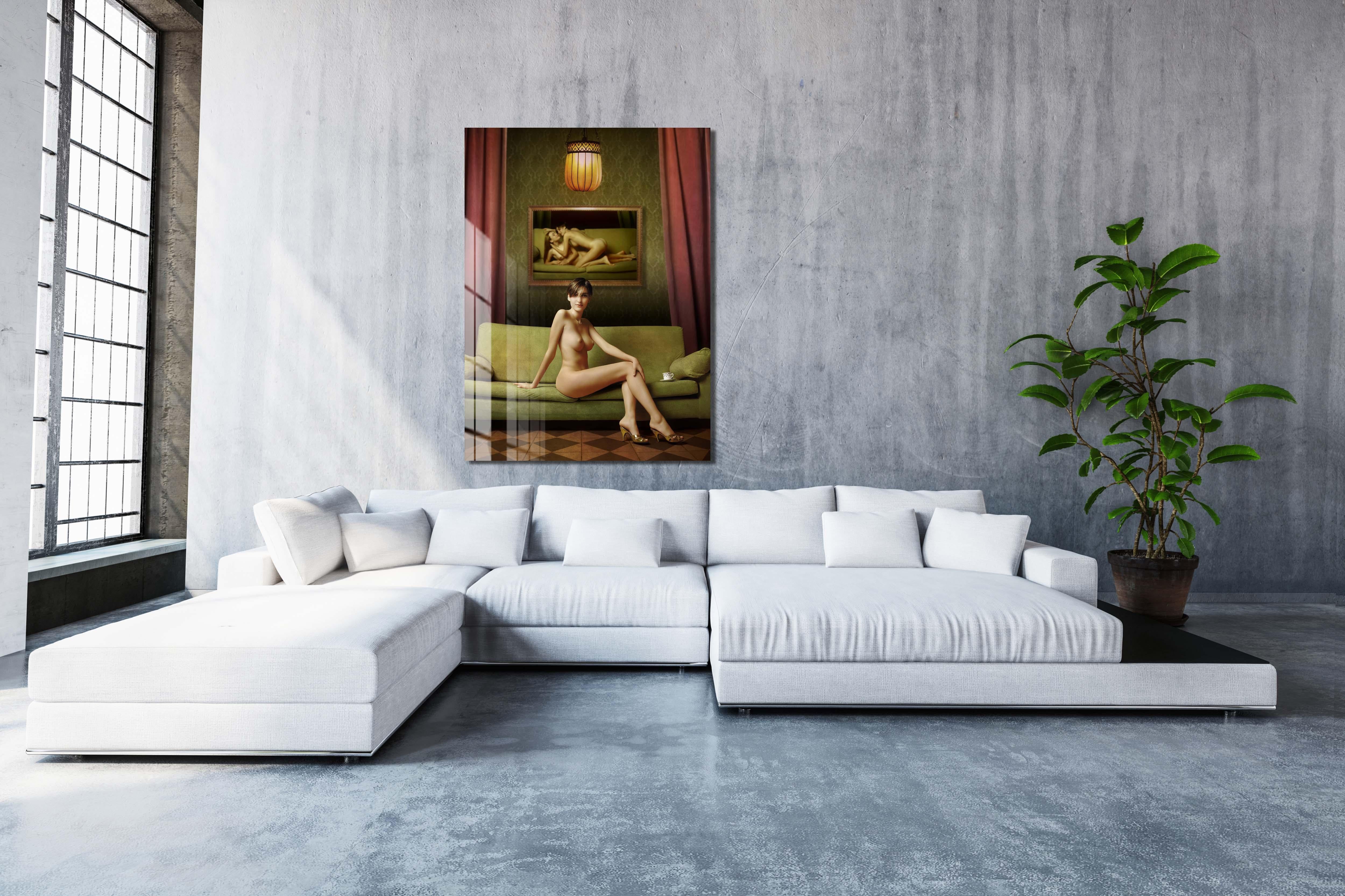 TEA TIME: modern fine art portrait photography by Mariano Vargas (80 x 59 Inch) For Sale 1