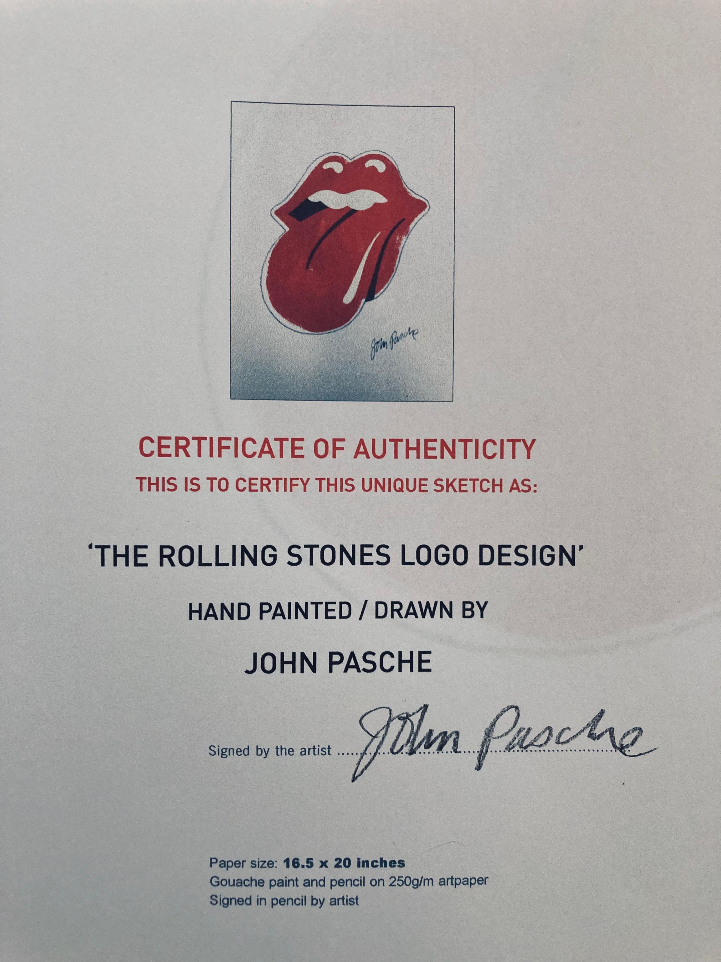 Œuvre d'art originale signée John Pasche « The Rolling Stones Logo Design » 4