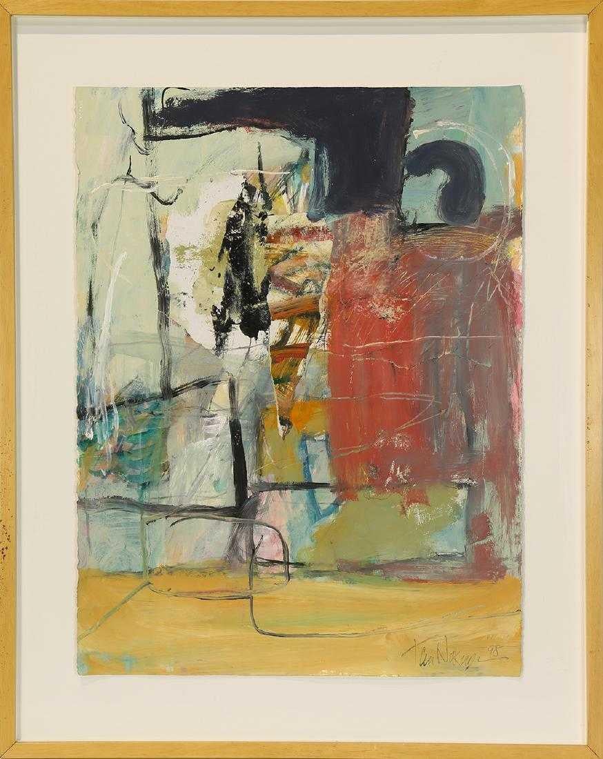 Takeshi Nakayoshi Original Painting Abstract Composition, 1998 1