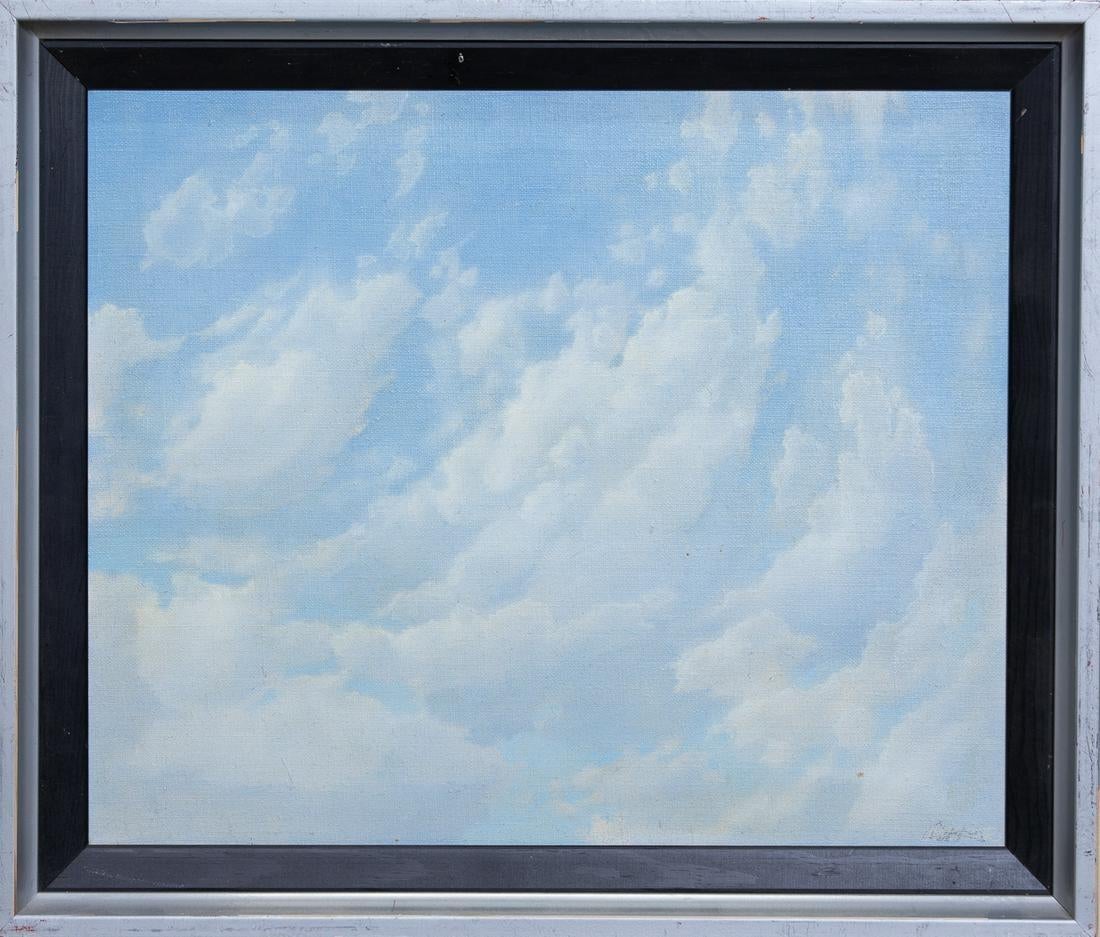 Jan Harr 'Cloud studies' oil on canvas painting For Sale 1
