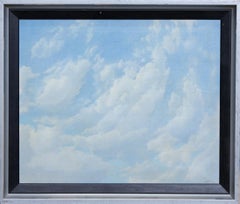 Jan Harr 'Cloud studies' oil on canvas painting