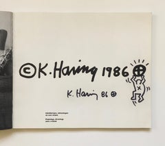 Keith Haring, Museum Exhibition Catalog, Signed with Drawing of Dancing Figure