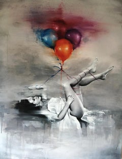 "Retrasado" Óleo 47' x 34' pulgadas by Mr. Everybody