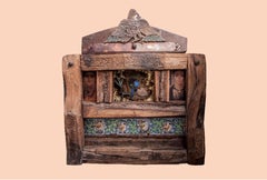 "Alexandrian Icon" Mixed media Wooden work 33"x30"in. by Alfons Louis