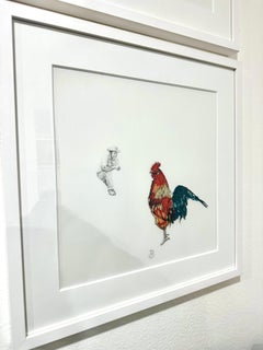 "Los Huevos" (FRAMED) Painting 21" x 20.5" inch by Antonio Pelayo