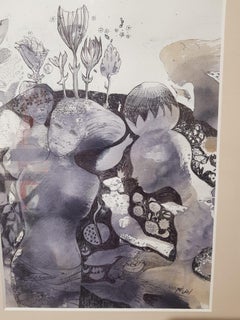 Peinture abstraite 14" x 10" pouces par Amal Nasr