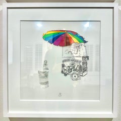 "Las Metas Pequeńas" (FRAMED) Painting 21" x 20.5" inch by Antonio Pelayo