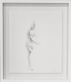 "Untitled 29" (FRAMÉ) Drawing au crayon 21" x 18" pouces par Antonio Pelayo